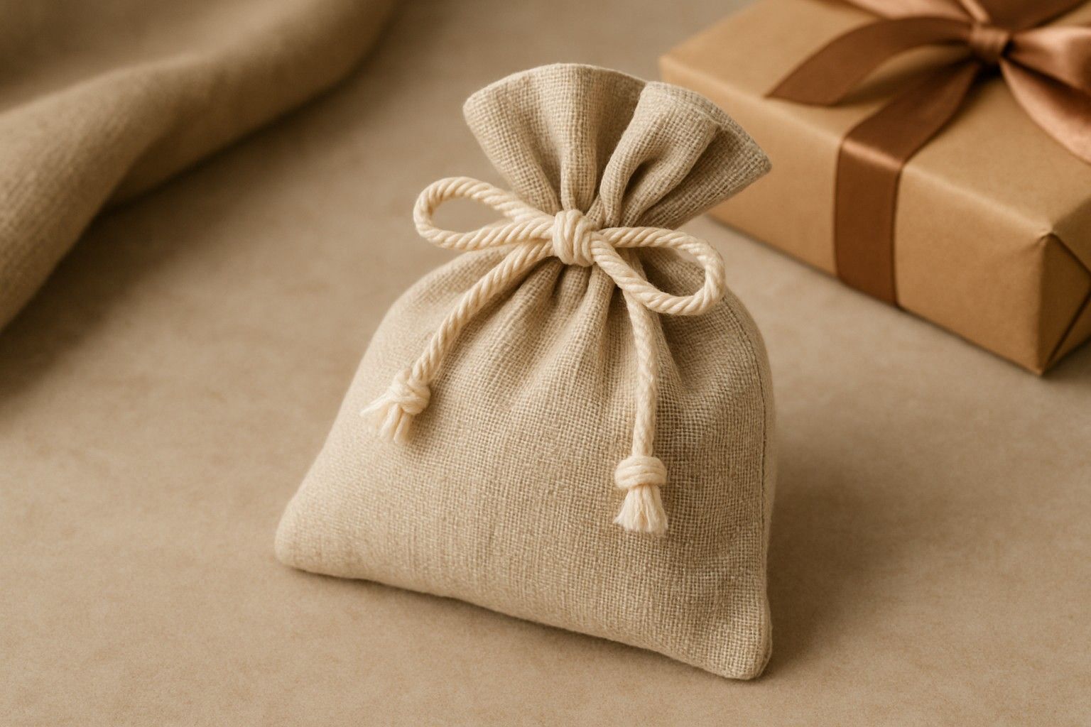 Подарочный мешочек текстильный