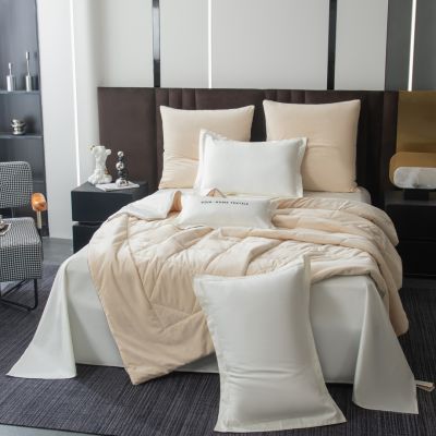 Комплект постельного белья Сатин Velvet Premium с Одеялом VP007 Евро 4 наволочки (5 в 1)