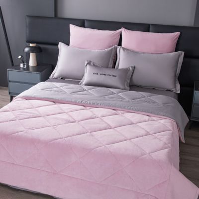 Комплект постельного белья Сатин Velvet Premium с Одеялом VP001 Евро 4 наволочки (5 в 1) photo