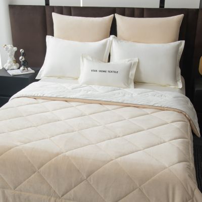 Комплект постельного белья Сатин Velvet Premium с Одеялом VP007 Евро 4 наволочки (5 в 1) photo