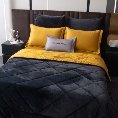 Комплект постельного белья Сатин Velvet Premium с Одеялом VP006 Евро 4 наволочки (5 в 1) photo