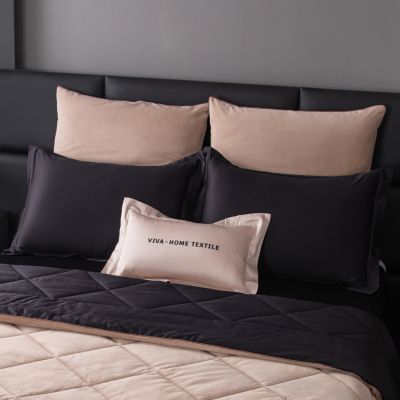 Комплект постельного белья Сатин Velvet Premium с Одеялом VP009 Евро 4 наволочки (5 в 1) photo