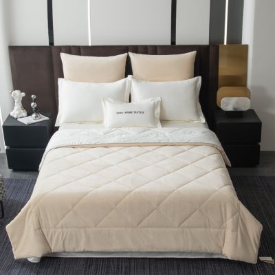 Комплект постельного белья Сатин Velvet Premium с Одеялом VP007 Евро 4 наволочки (5 в 1) photo