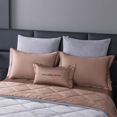 Комплект постельного белья Сатин Velvet Premium с Одеялом VP003 Евро 4 наволочки (5 в 1) photo