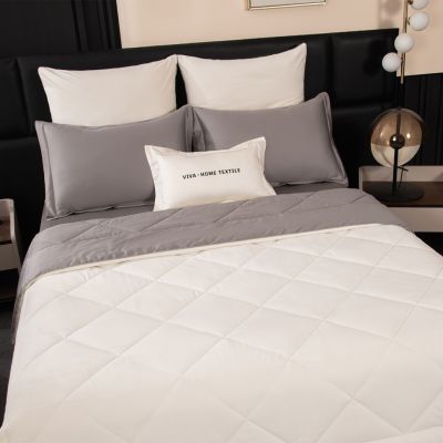 Комплект постельного белья Сатин Velvet Premium с Одеялом VP013 Евро 4 наволочки (5 в 1) photo