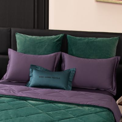 Комплект постельного белья Сатин Velvet Premium с Одеялом VP005 Евро 4 наволочки (5 в 1) photo