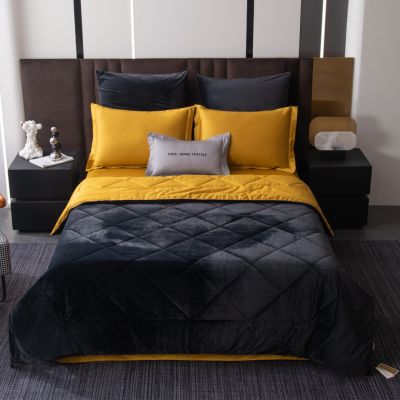 Комплект постельного белья Сатин Velvet Premium с Одеялом VP006 Евро 4 наволочки (5 в 1) photo