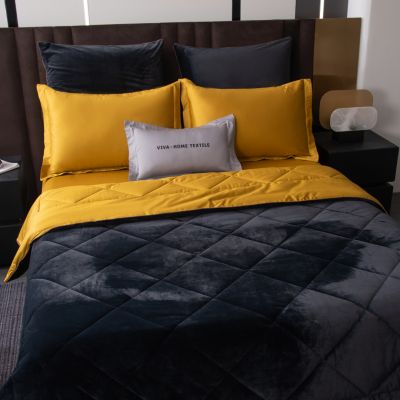 Комплект постельного белья Сатин Velvet Premium с Одеялом VP006 Евро 4 наволочки (5 в 1) photo