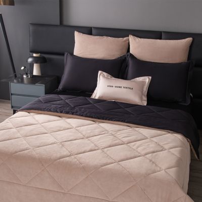 Комплект постельного белья Сатин Velvet Premium с Одеялом VP009 Евро 4 наволочки (5 в 1) photo