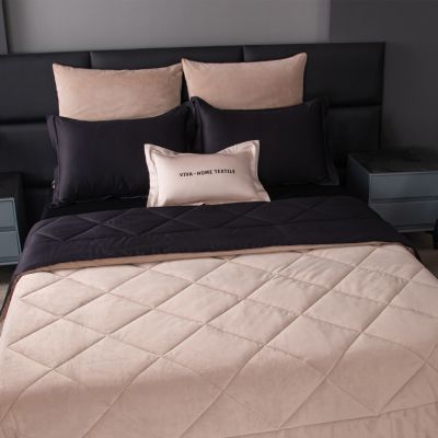 Комплект постельного белья Сатин Velvet Premium с Одеялом VP009 Евро 4 наволочки (5 в 1) photo